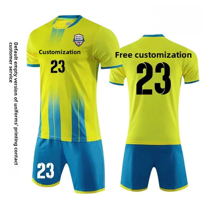 Men's Custom Football Kit Competition Teamwear Children's Sports Apparel Printed Training Clothes Football Match Uniform