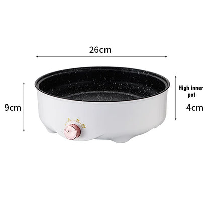Electric MultiCooker Frying Pan – Compact Non-Stick Cooking Solution