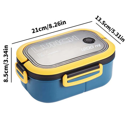 YOCITY 1200ML Leakproof Lunch Box – Double Layer Bento Box with Spoon