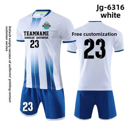 Men's Custom Football Kit Competition Teamwear Children's Sports Apparel Printed Training Clothes Football Match Uniform