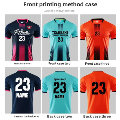 Men's Custom Football Kit Competition Teamwear Children's Sports Apparel Printed Training Clothes Football Match Uniform