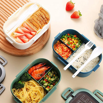 YOCITY 1200ML Leakproof Lunch Box – Double Layer Bento Box with Spoon