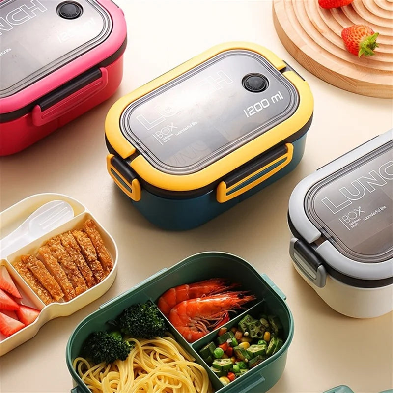 YOCITY 1200ML Leakproof Lunch Box – Double Layer Bento Box with Spoon