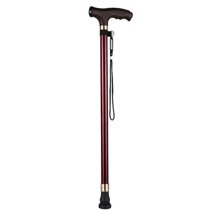 LED Walking Stick for Elderly – Adjustable Aluminum Support Cane with Non-Slip Base