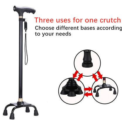 LED Walking Stick for Elderly – Adjustable Aluminum Support Cane with Non-Slip Base