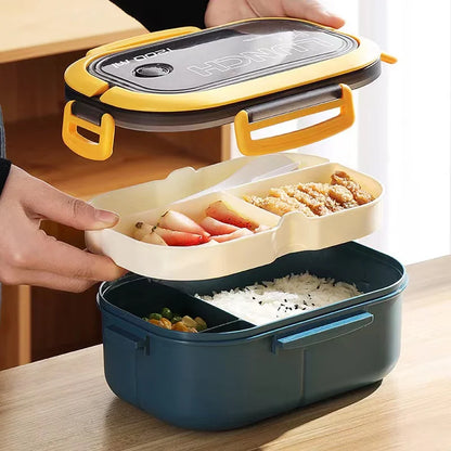 YOCITY 1200ML Leakproof Lunch Box – Double Layer Bento Box with Spoon
