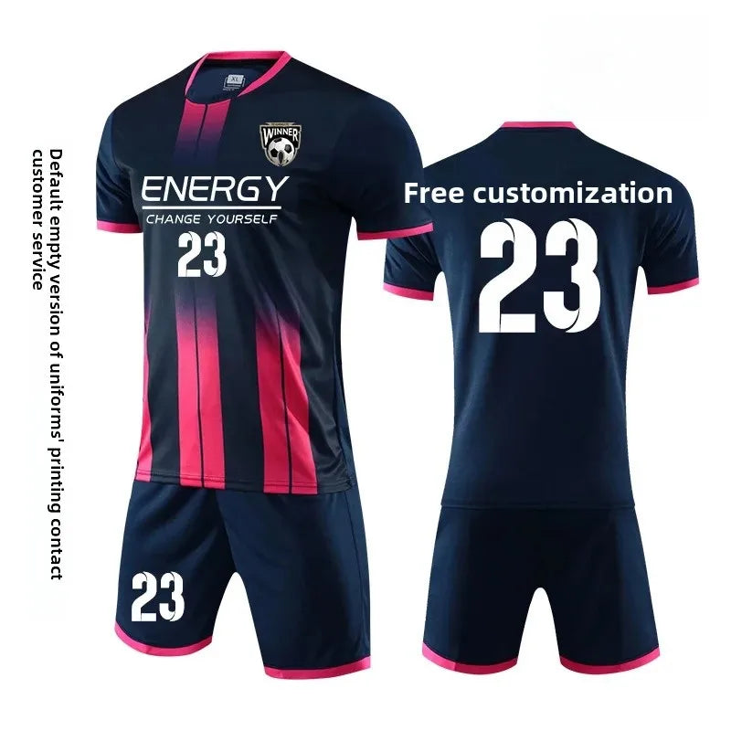 Men's Custom Football Kit Competition Teamwear Children's Sports Apparel Printed Training Clothes Football Match Uniform