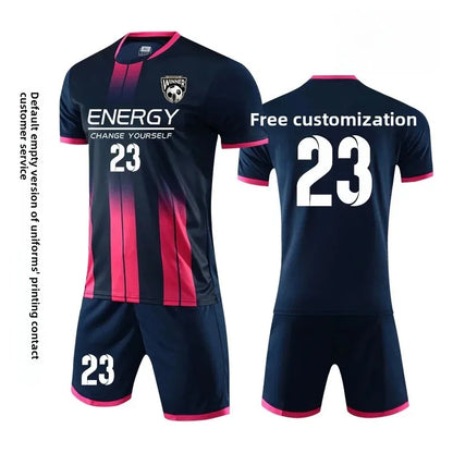 Men's Custom Football Kit Competition Teamwear Children's Sports Apparel Printed Training Clothes Football Match Uniform