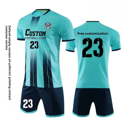 Men's Custom Football Kit Competition Teamwear Children's Sports Apparel Printed Training Clothes Football Match Uniform